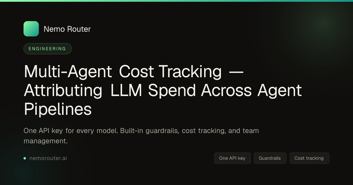 Multi-Agent Cost Tracking — Attributing LLM Spend Across Agent Pipelines